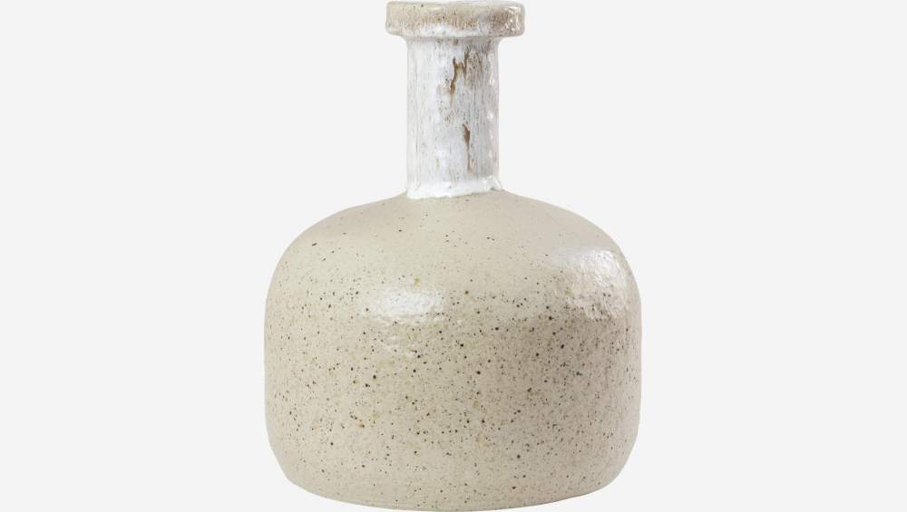 Vase amphore en grès - 27 cm - Beige