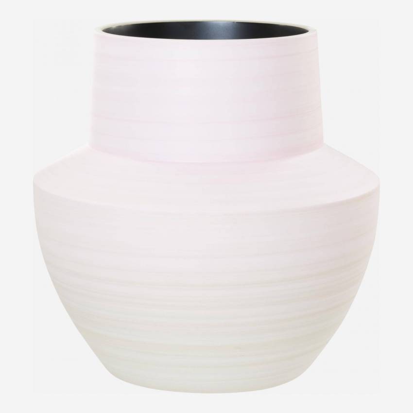 Vase aus Sandstein - 25 cm - Rosafarben