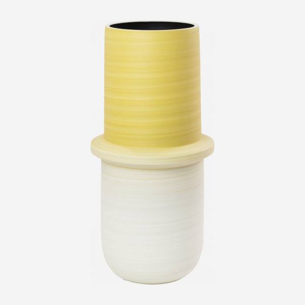 Vase aus Sandstein - 33 cm - Gelb