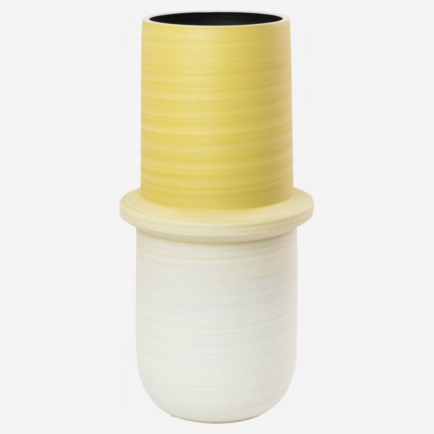 Vase aus Sandstein - 33 cm - Gelb