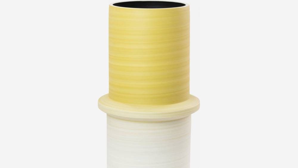 Vase en grès - 27 cm - Jaune