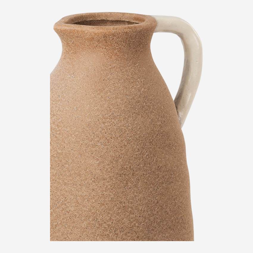 Kannenvase aus Keramik - 37 cm - Braun