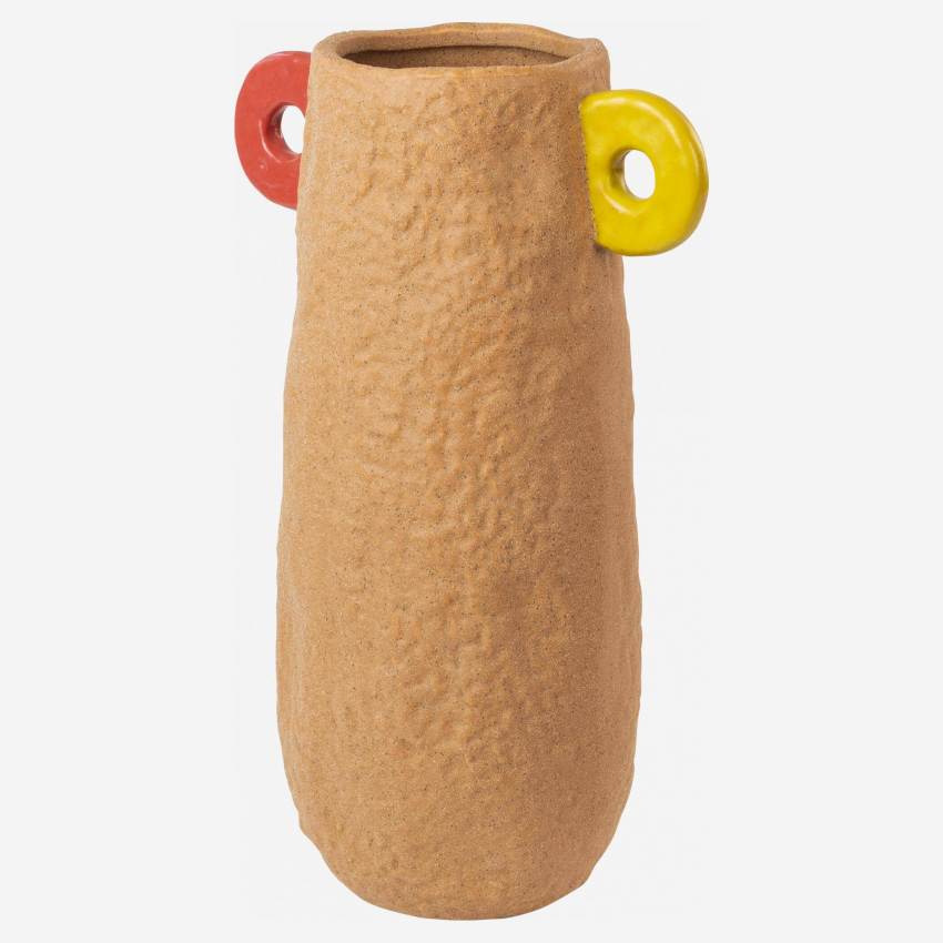 Jarrón de cerámica - 34 cm - Terracota