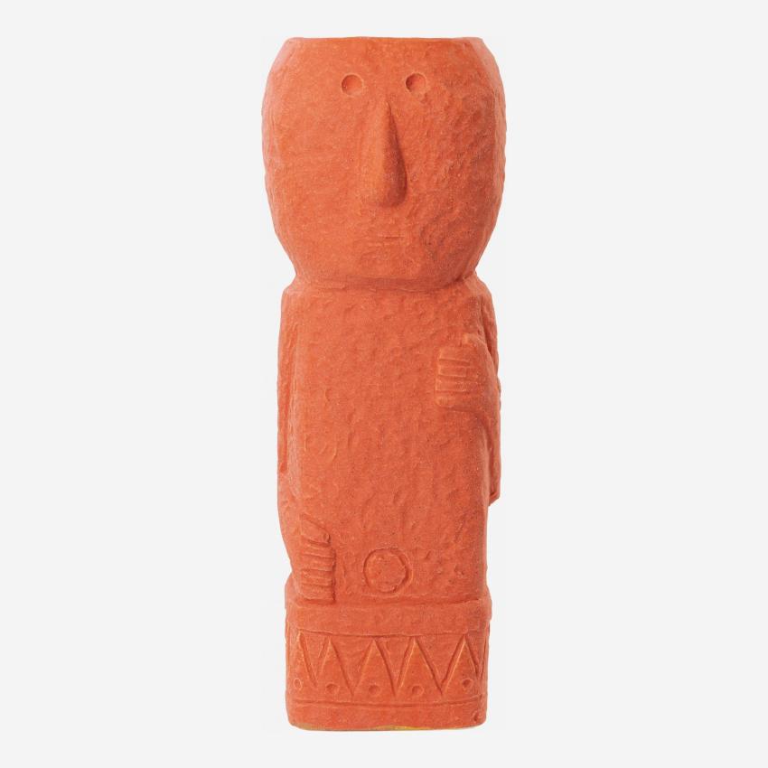Totem-Vase aus Keramik - 34 cm - Orange