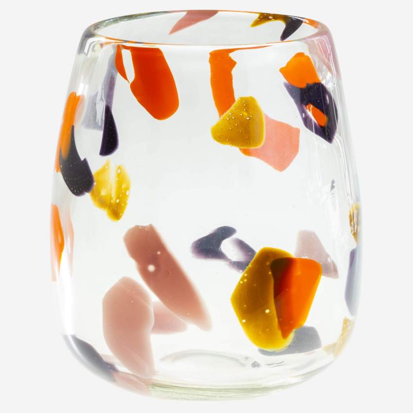Vaso in vetro - 21 cm - Maculato multicolor