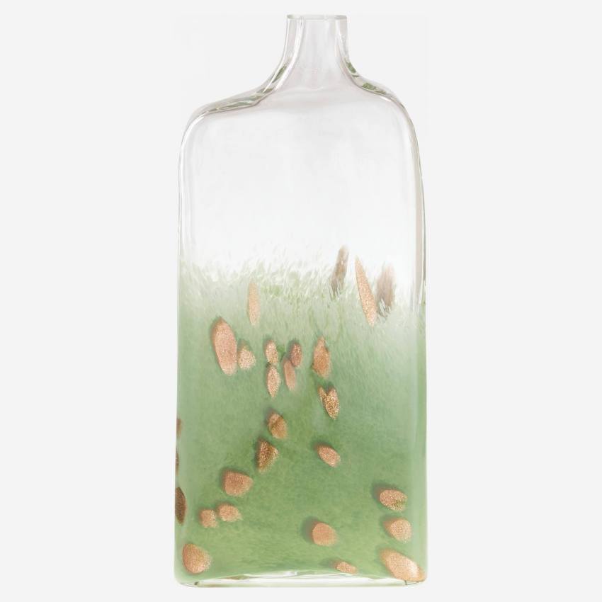 Vaas van glas - 31 cm - Celadongroen