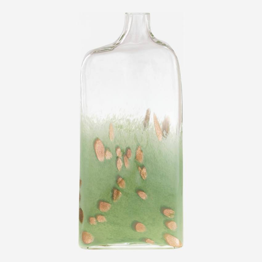 Vaas van glas - 31 cm - Celadongroen