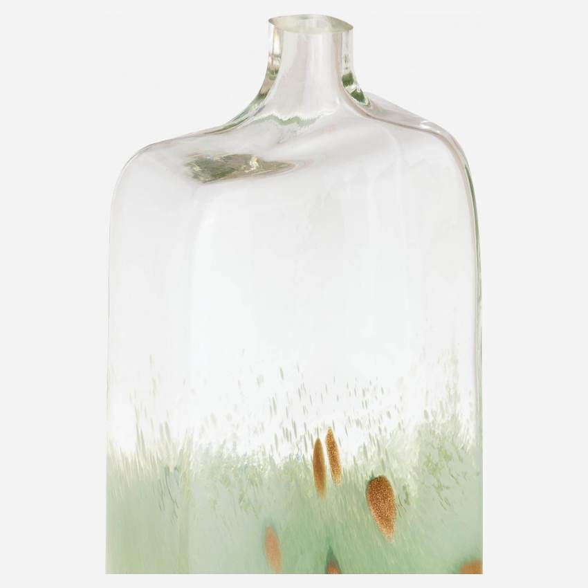 Vaas van glas - 37 cm - Celadongroen