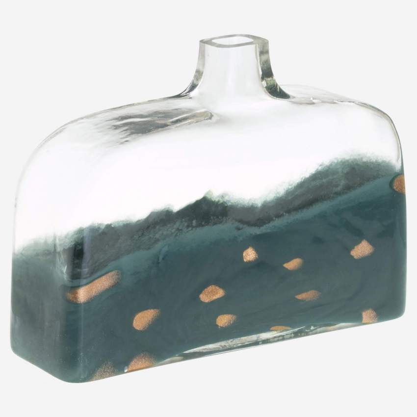 Vaas van glas - 24 x 18 cm - Groengroen