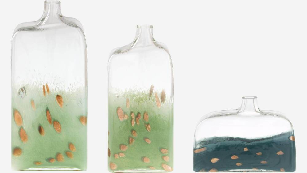 Vaso in vetro - 24 x 18 cm - Verde scuro
