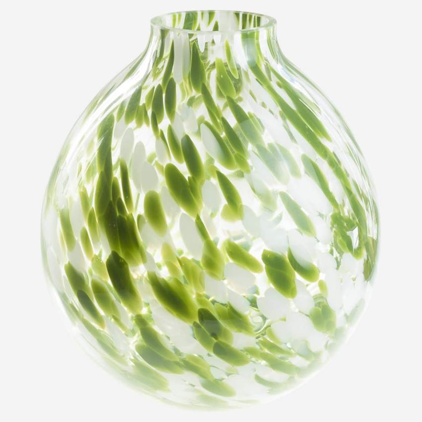 Vaas van glas - 25 x 27 cm - Groen