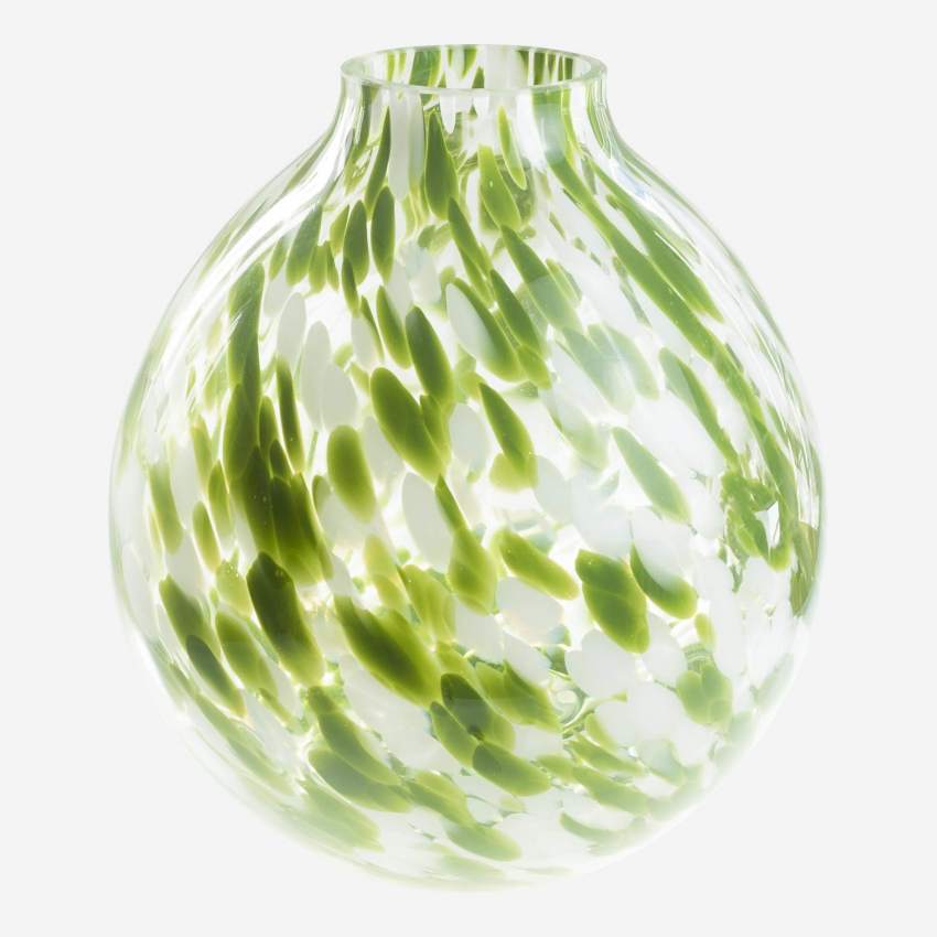 Jarrón de vidrio - 25 x 27 cm - Verde