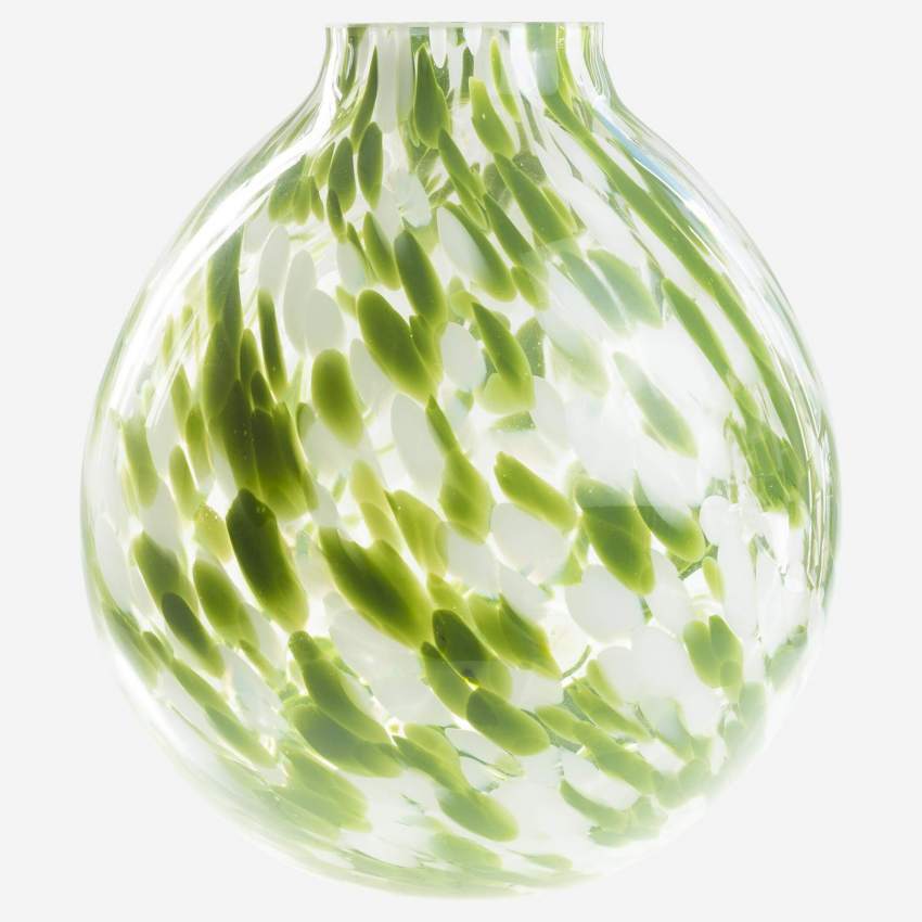 Vaso in vetro soffiato - 25 x 27 cm - Verde