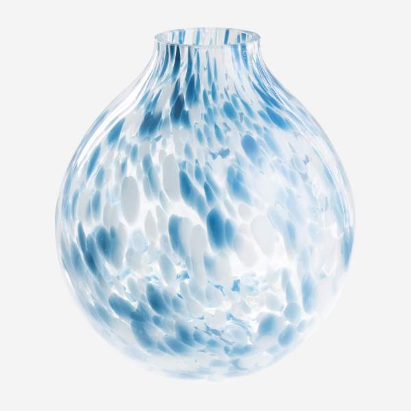 Jarrón de vidrio - 30 x 33 cm - Azul