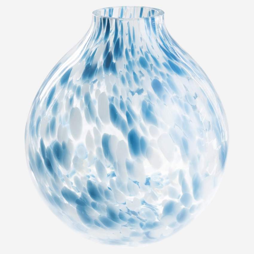 Jarrón de vidrio - 30 x 33 cm - Azul