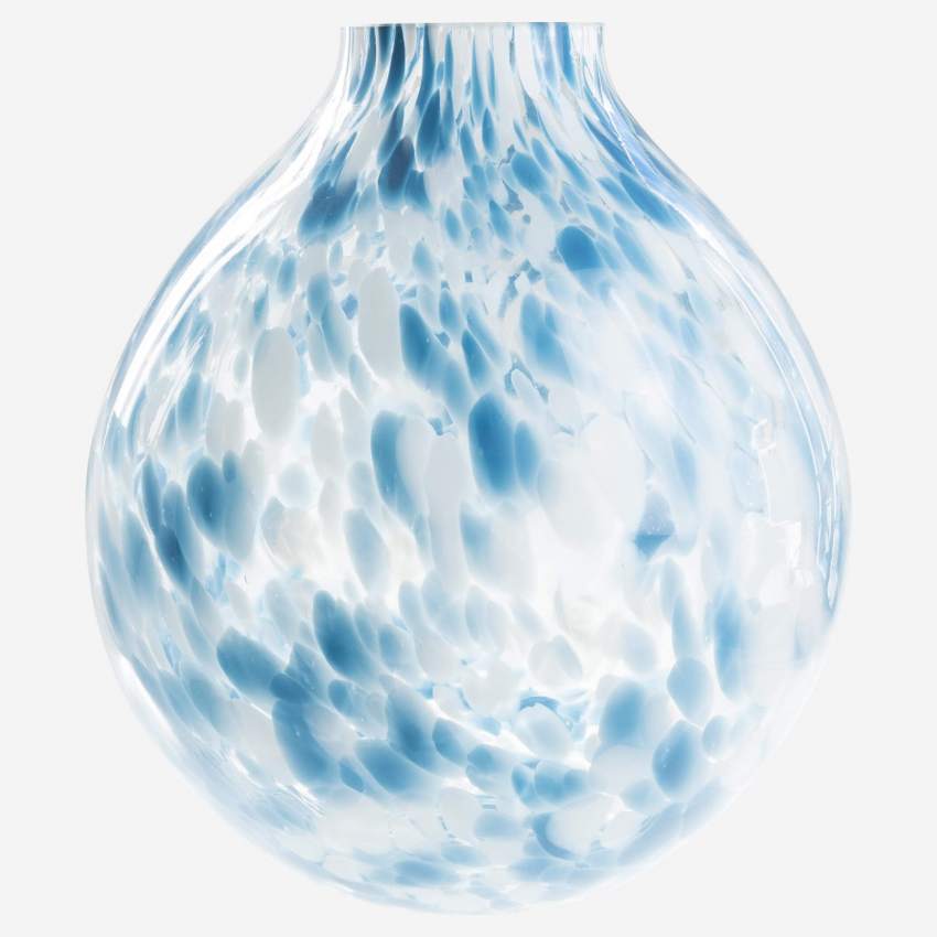 Vaas van glas - 30 x 33 cm - Blauw