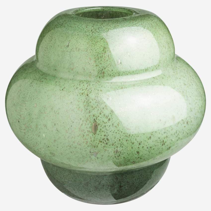 Jarrón orgánico de vidrio - 20 cm - Verde