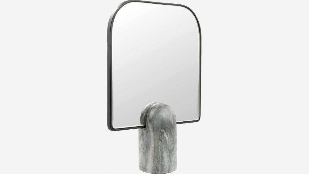 Specchio quadrato in vetro - 28 cm - Nero