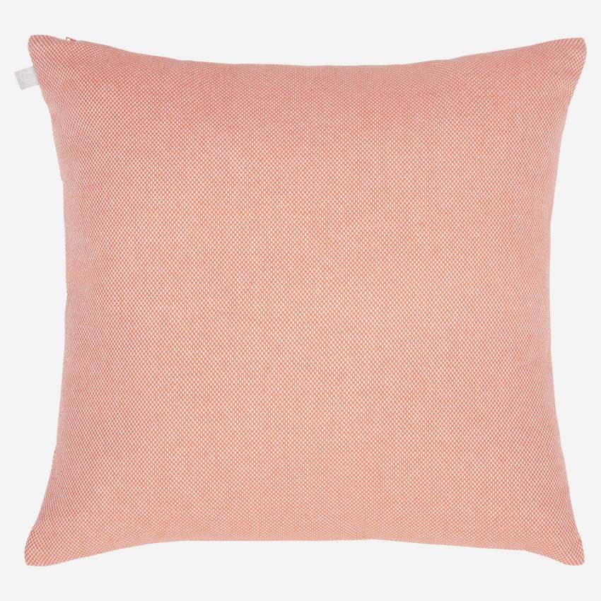 Almofada de sofá em algodão - 45 x 45 cm - Laranja