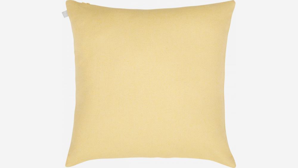 Cojín de algodón - 45 x 45 cm - Amarillo