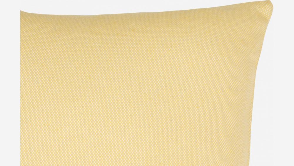 Almofada de sofá em algodão - 45 x 45 cm - Amarelo