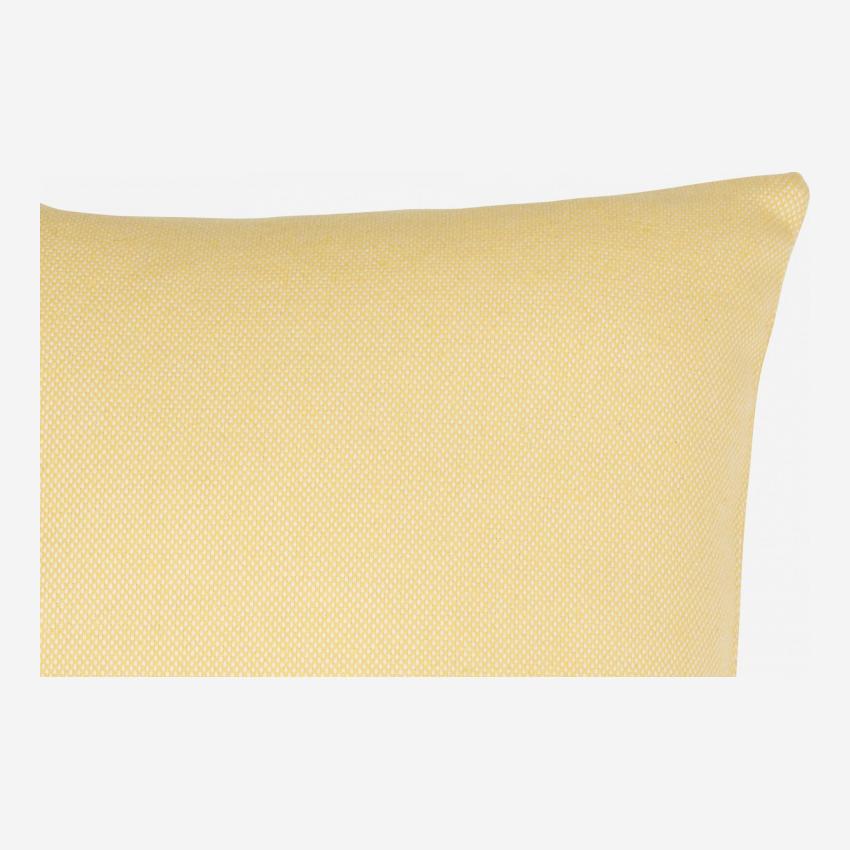 Almofada de sofá em algodão - 45 x 45 cm - Amarelo
