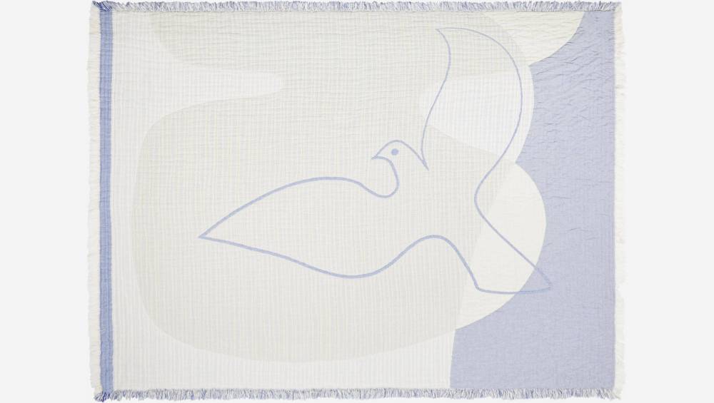 Plaid in garza di cotone - 130 x 170 cm - Fantasia di Floriane Jacques