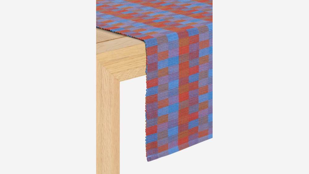 Set 2 caminos de mesa de algodón - 140 x 40 cm - Rojo