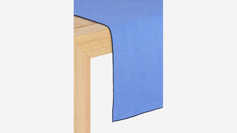 Travers de table en lin - 40 x 150 cm - Bleu électrique