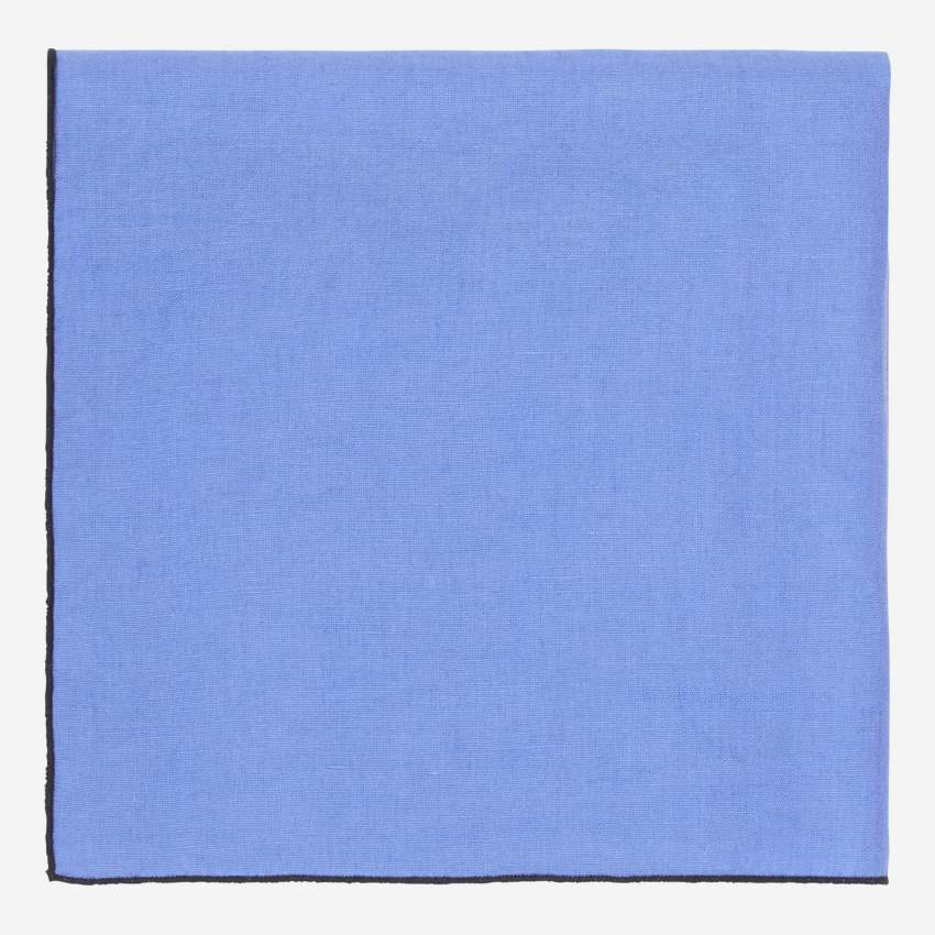 Lot de 2 serviettes de table en lin - 45 x 45 cm - Bleu électrique
