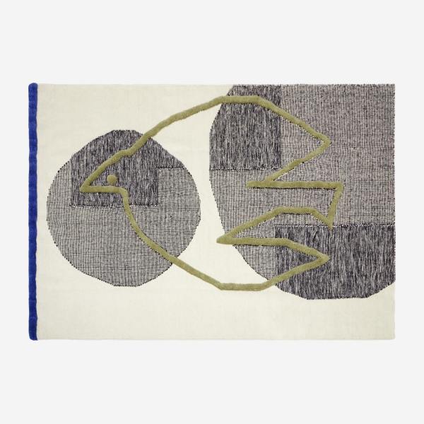 Alfombra de lana y algodón - 170 x 240 cm - Natural
