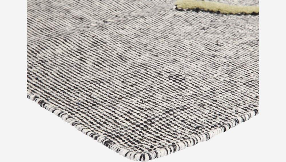 Tapis en laine et coton tissé main - 170 x 240 cm - Beige - Design by Floriane Jacques