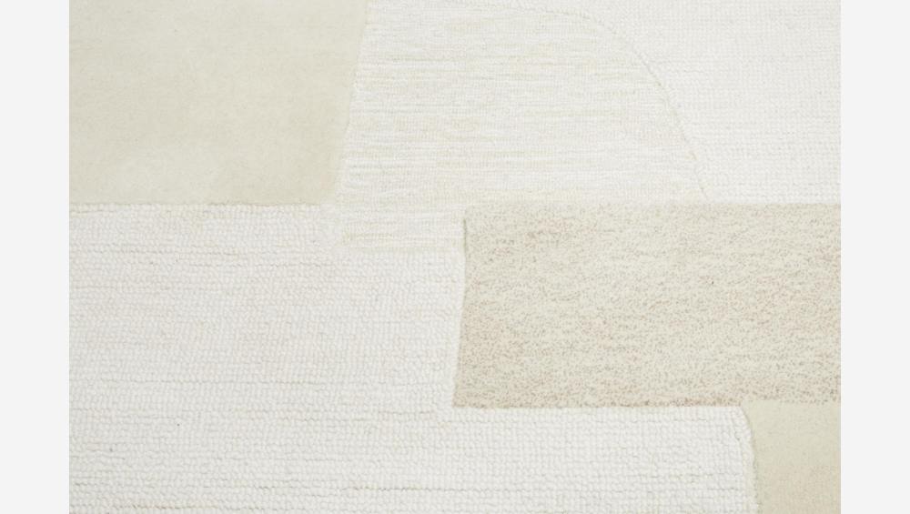 Teppich aus Wolle - 170 x 240 cm - Beige