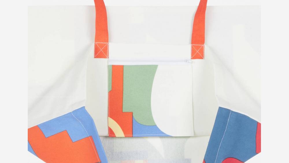 Bolsa para playa de algodón - 55 x 45 cm - Multicolor