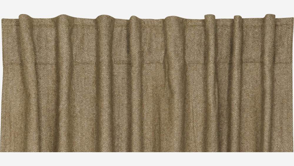 2er-Set Vorhänge aus Wolle - 140 x 260 cm - Khaki
