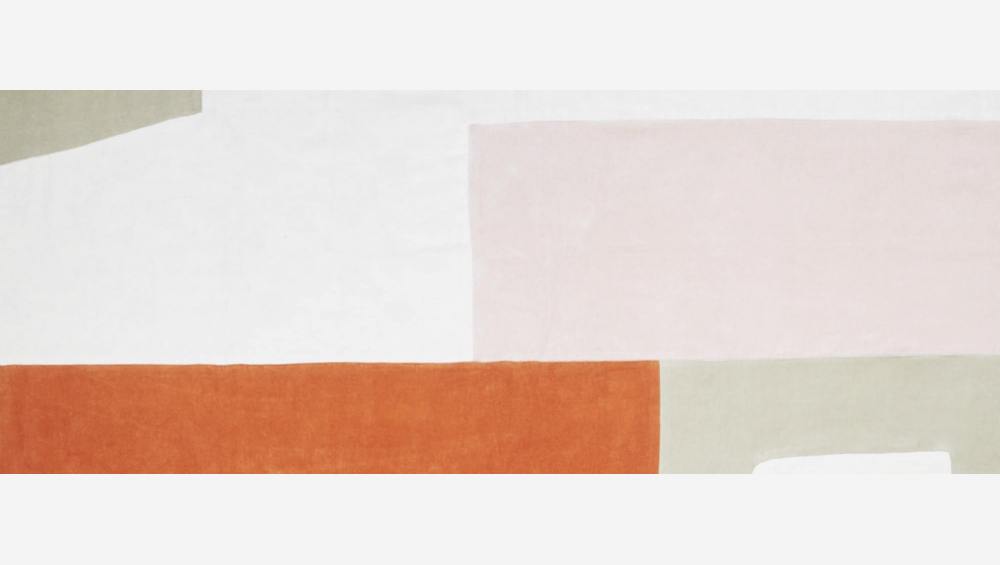 Plaid en coton et lin - 130 x 170 cm - Multicolore