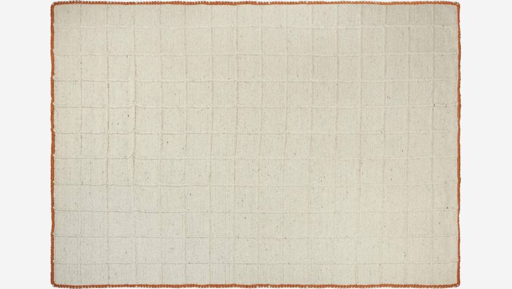 Alfombra en lana - 350 x 250 cm - Beige y Naranja