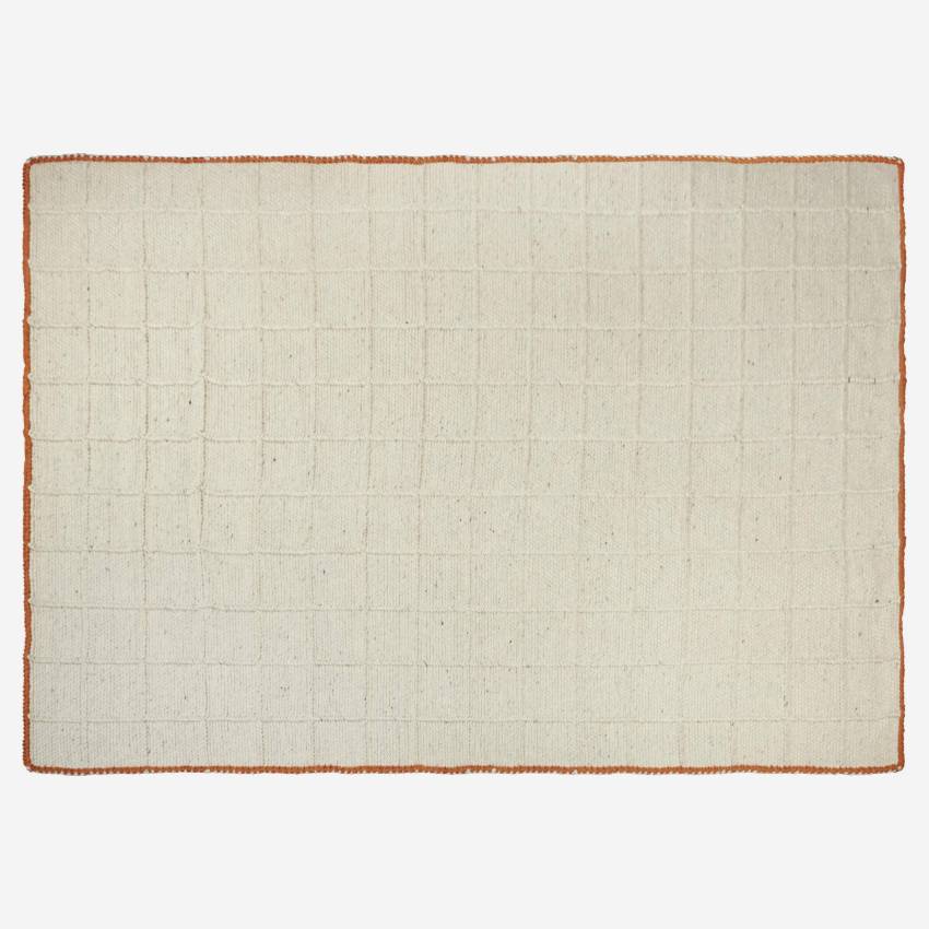 Alfombra en lana - 350 x 250 cm - Beige y Naranja