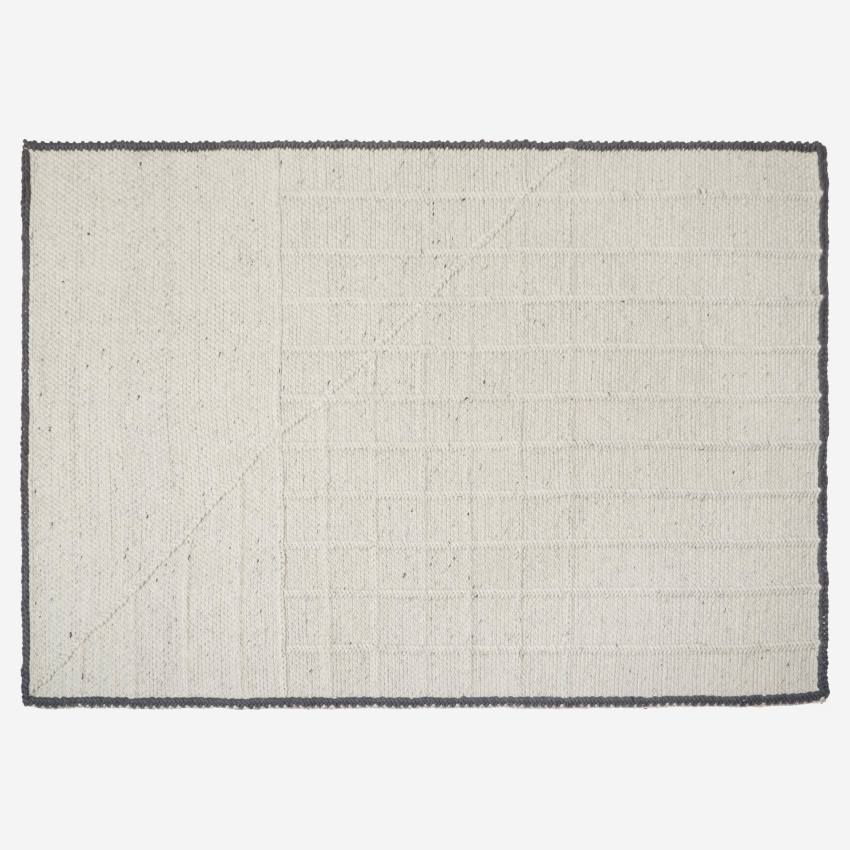 Teppich aus Wolle - 170 x 240 cm - Beige und Grau