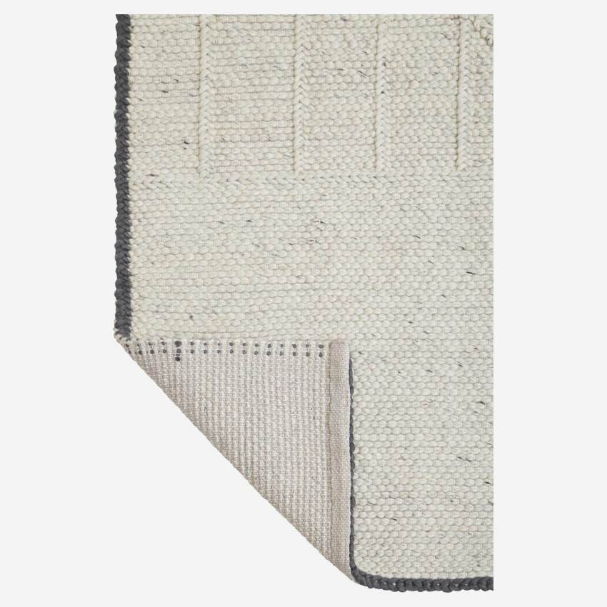 Teppich aus Wolle - 170 x 240 cm - Beige und Grau
