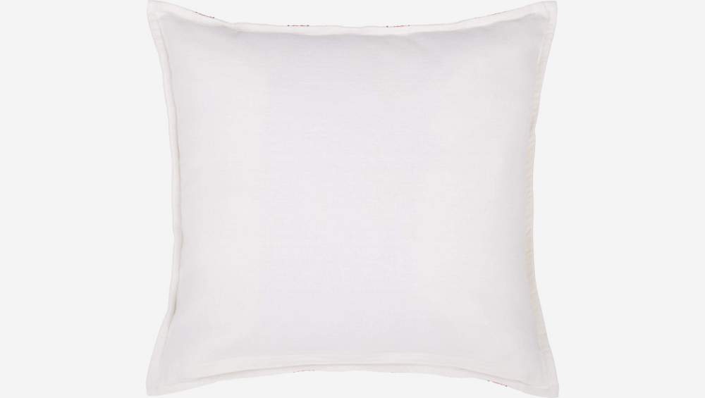 Cojín de algodón y lino - 45 x 45 cm - Beige