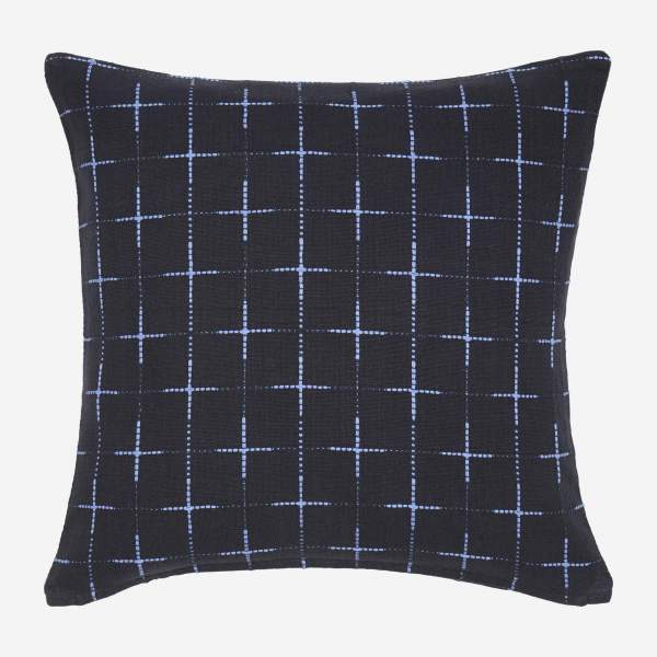 Cuscino arredo in cotone - 45 x 45 cm - Blu oltremare
