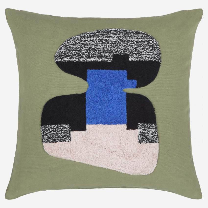 Cuscino in cotone - 45 x 45 cm - Khaki