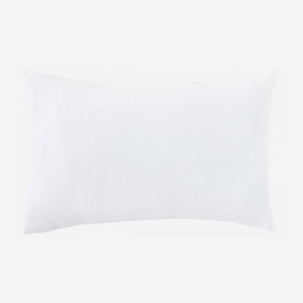 Kissenschoner aus Baumwolle - 50 x 80 cm - Weiß