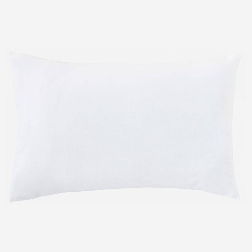 Protector de almohada de algodón - 50 x 80 cm - Blanco