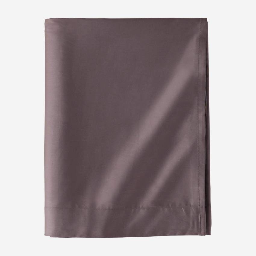 Lençol plano de algodão - 240 x 300 cm - Cinza escuro