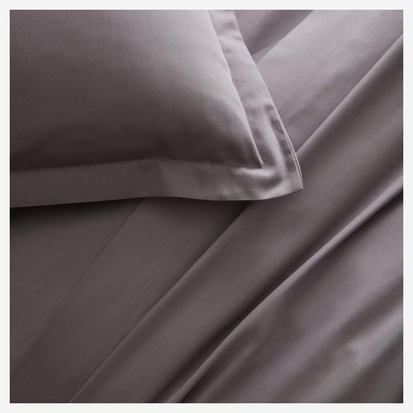 Lençol plano de algodão - 240 x 300 cm - Cinza escuro