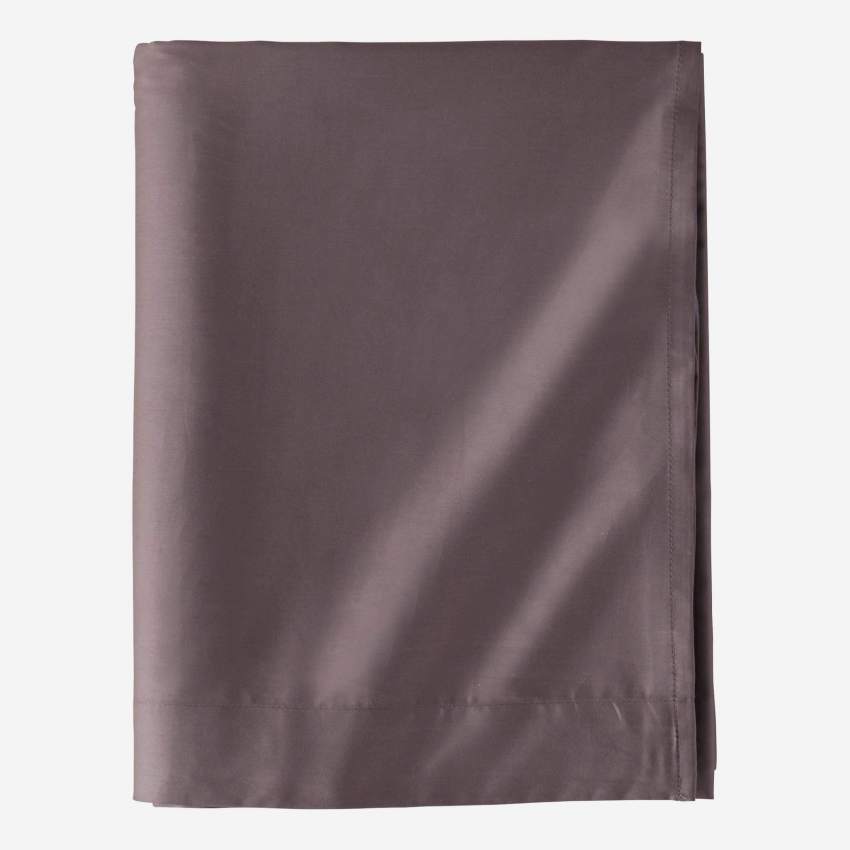 Lençol plano de algodão - 270 x 300 cm - Cinza escuro