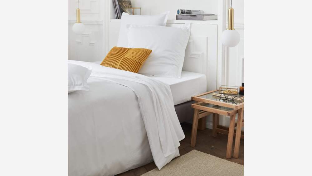Bettlaken aus Baumwolle - 270 x 300 cm - Weiß