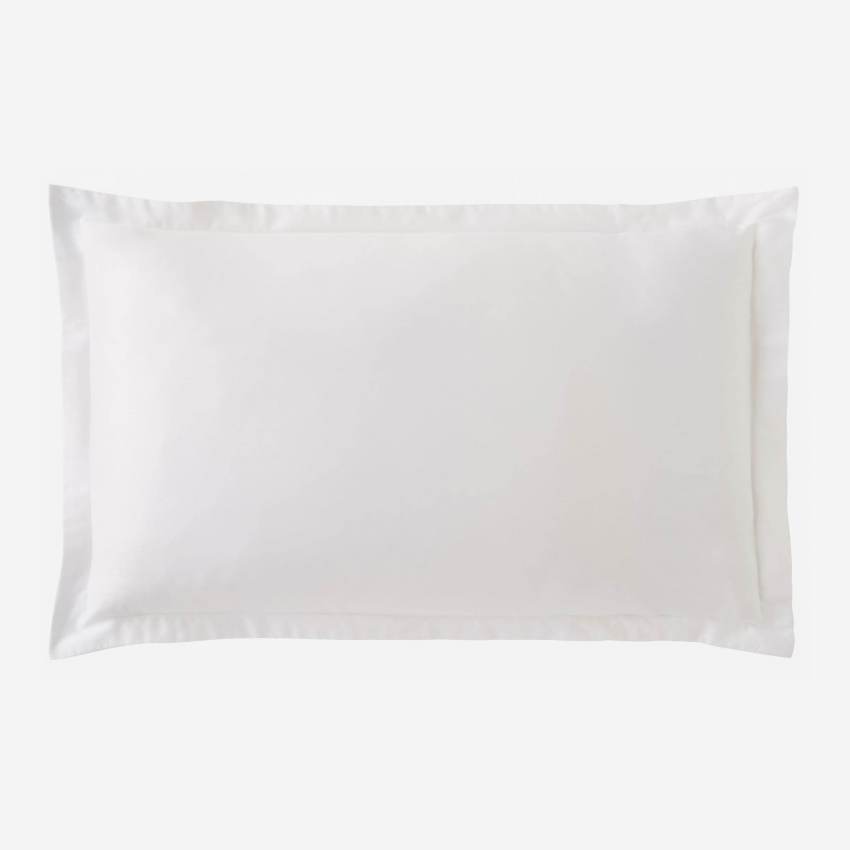Funda de almohada de algodón - 50 x 80 cm - Blanca